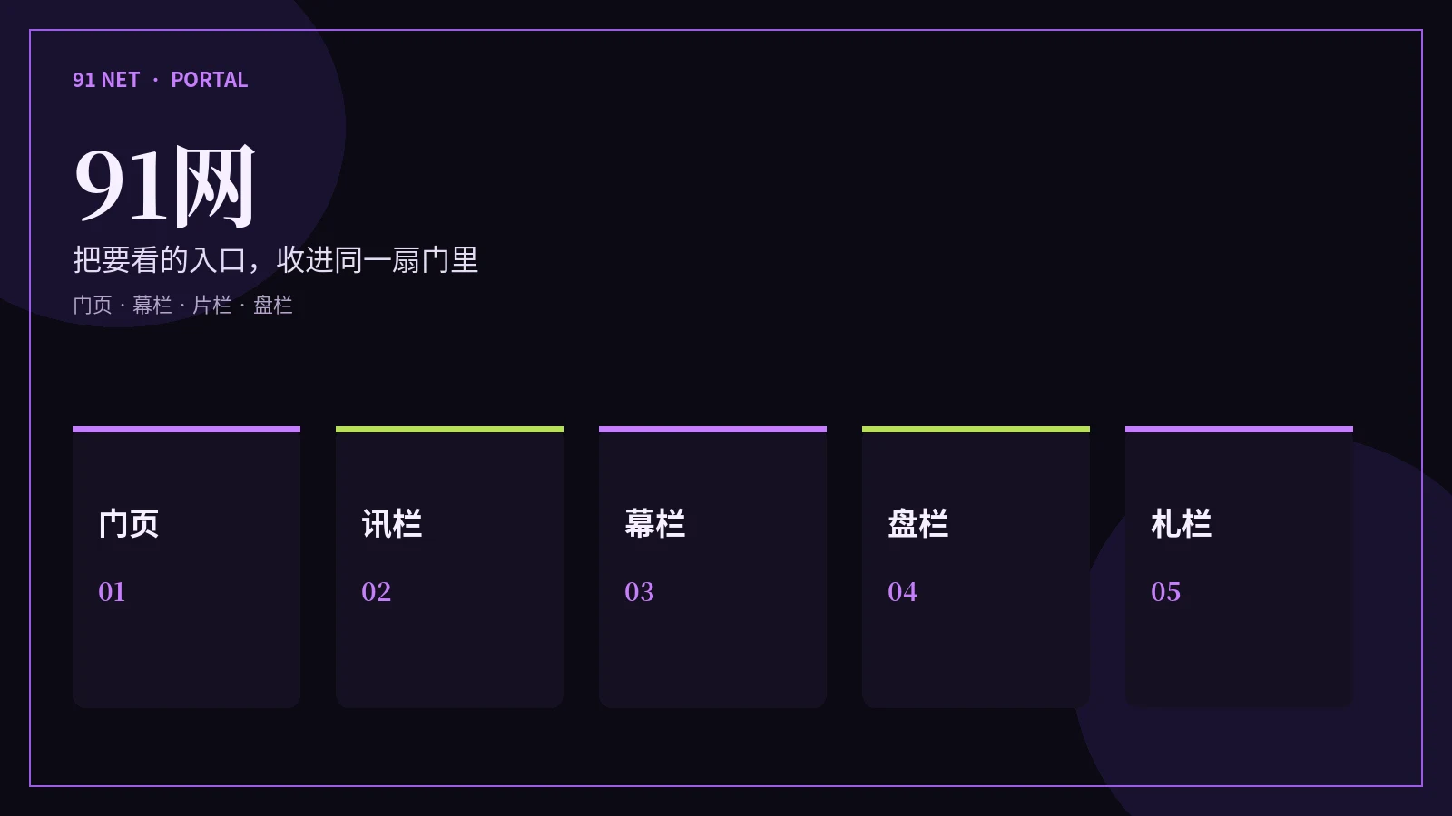 91网门户导览